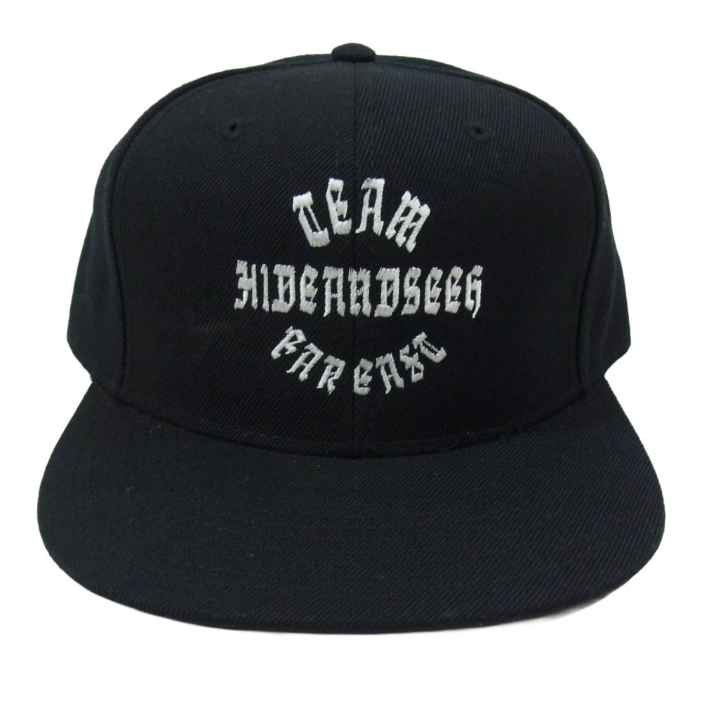 HideandSeek ハイドアンドシーク TEAM Baseball CAP ベースボール キャップ 帽子 ブラック系【新古品】【未使用】【中古】