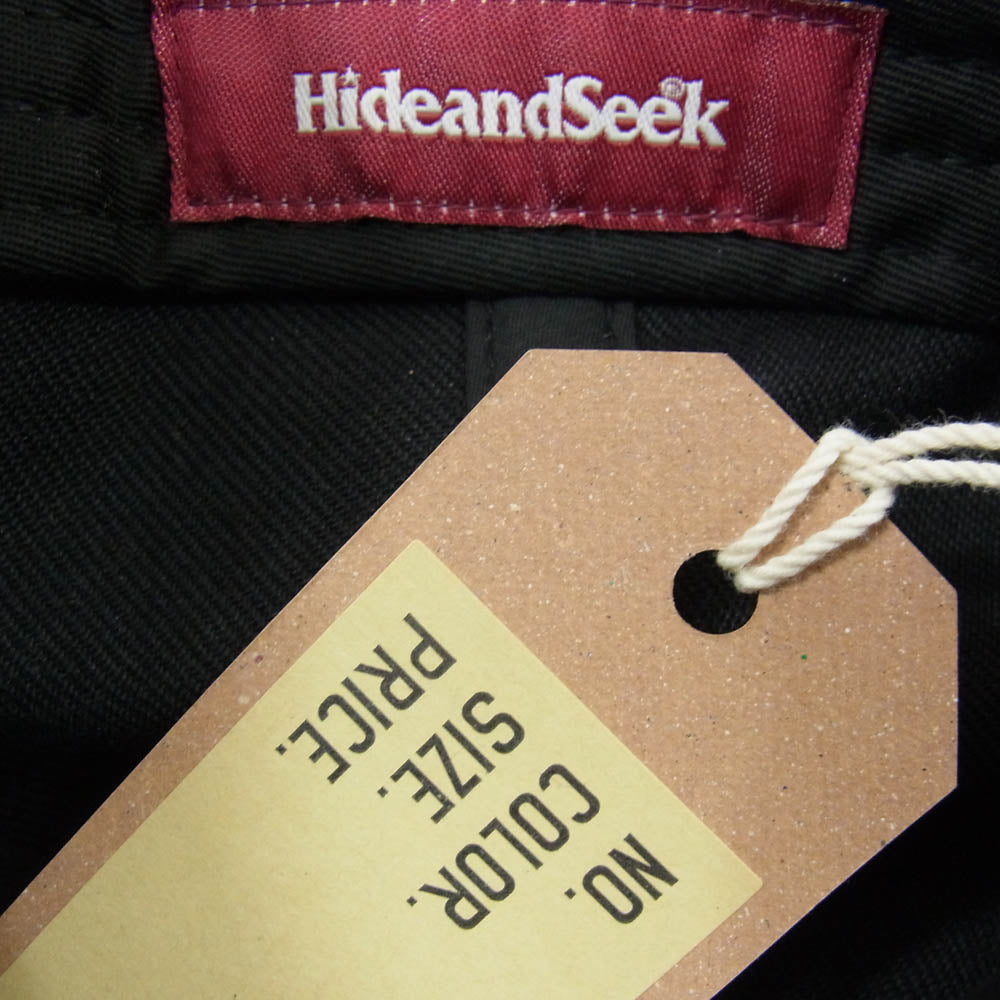 HideandSeek ハイドアンドシーク TEAM Baseball CAP ベースボール キャップ 帽子 ブラック系【新古品】【未使用】【中古】