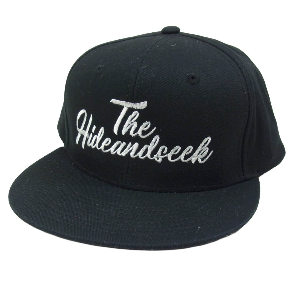 HideandSeek ハイドアンドシーク 23SS BASEBALL CAP ロゴ刺繍 ベースボール キャップ 帽子 ブラック系【新古品】【未使用】【中古】