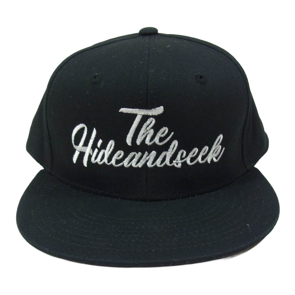 HideandSeek ハイドアンドシーク 23SS BASEBALL CAP ロゴ刺繍 ベースボール キャップ 帽子 ブラック系【新古品】【未使用】【中古】