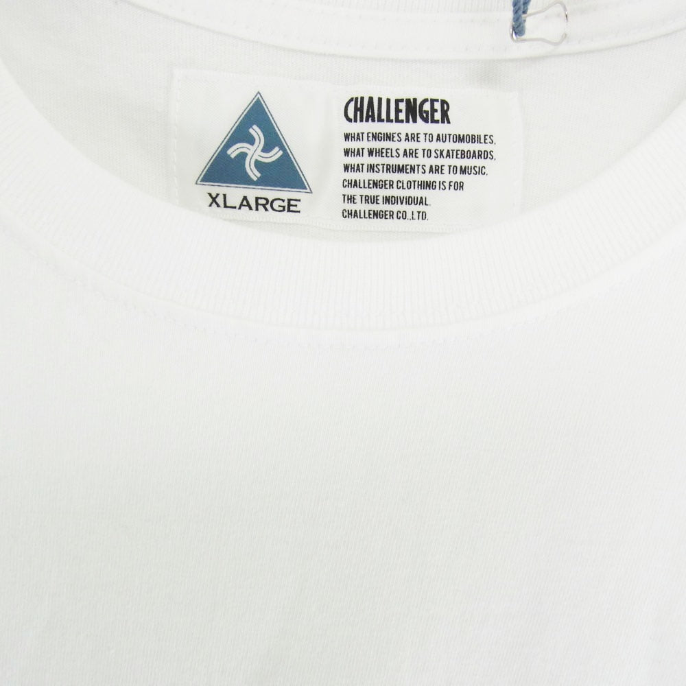 CHALLENGER チャレンジャー CLG-TS 025-015 L/S CHECKER TEE チェッカー ロングスリーブ 長袖 Tシャツ ホワイト系 XL【中古】