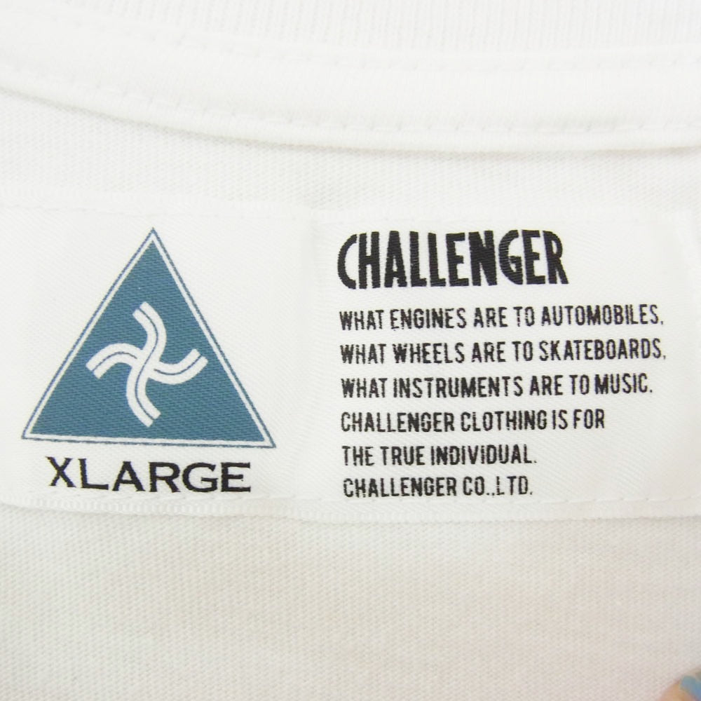 CHALLENGER チャレンジャー CLG-TS 025-015 L/S CHECKER TEE チェッカー ロングスリーブ 長袖 Tシャツ ホワイト系 XL【中古】