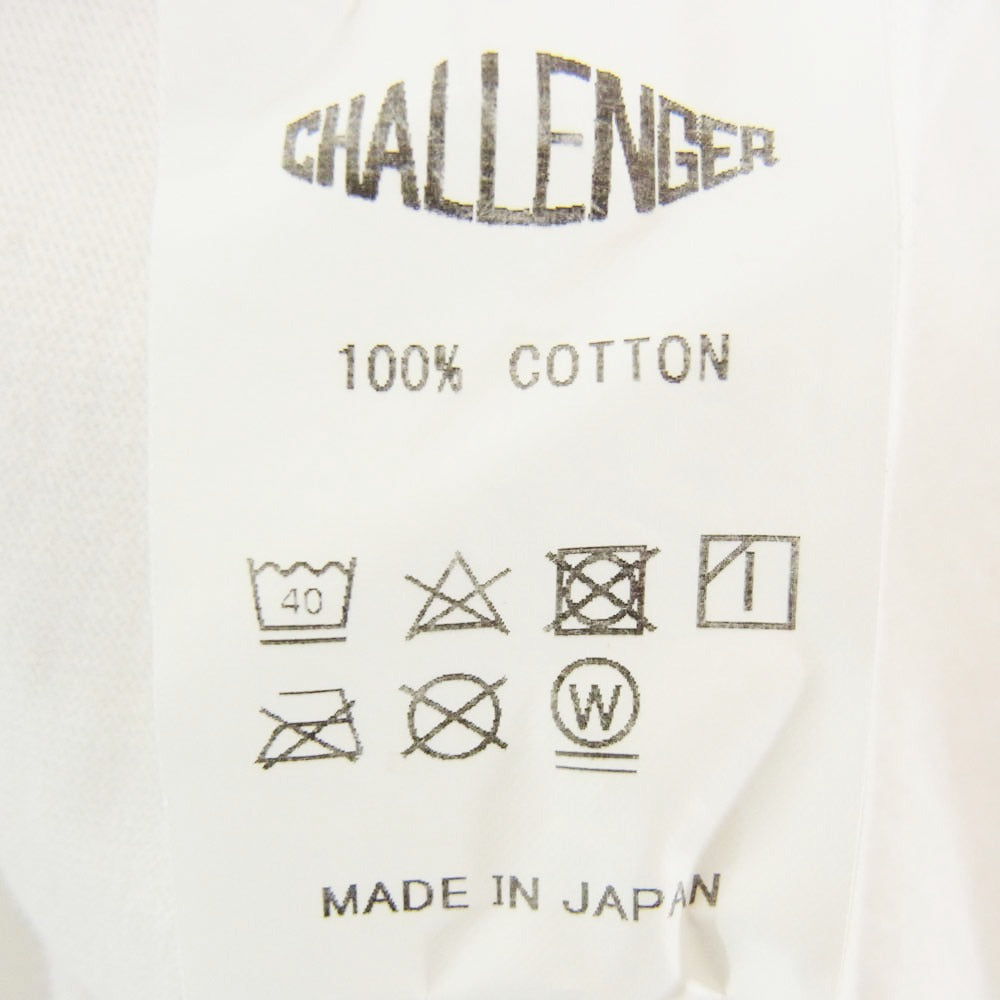 CHALLENGER チャレンジャー CLG-TS 025-015 L/S CHECKER TEE チェッカー ロングスリーブ 長袖 Tシャツ ホワイト系 XL【中古】