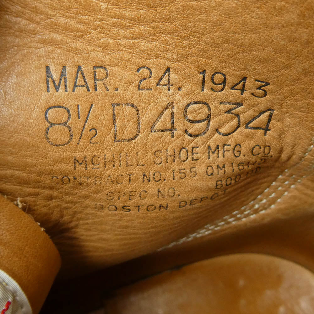 TOY'S McCOY トイズマッコイ TMA8801-040-085 M-43 REVERSE UPPER SERVICE SHOES TYPE3 スティーブマックィーン 大脱走 サービスシューズ レースアップ ブーツ ブラウン系 8.5D【中古】