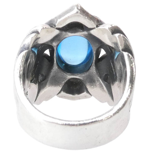 M'S COLLECTION エムズコレクション ブルートパーズ リング シルバー系 ライトブルー系 18号【中古】