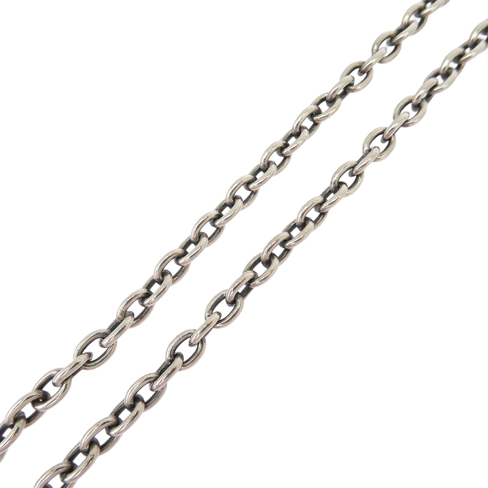 GABOR ガボール inc USA スモールヌードル スカルTバー チェーン ネックレス 50cm シルバー系【中古】