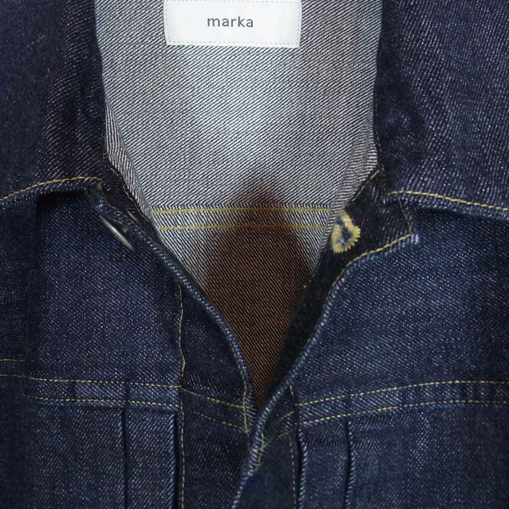 marka マーカ 26SS M26A10BL01C DENIM JAKCET O.W オーガニックコットン セルビッチデニム 13.5oz デニムジャケット Gジャン インディゴブルー系 2【極上美品】【中古】