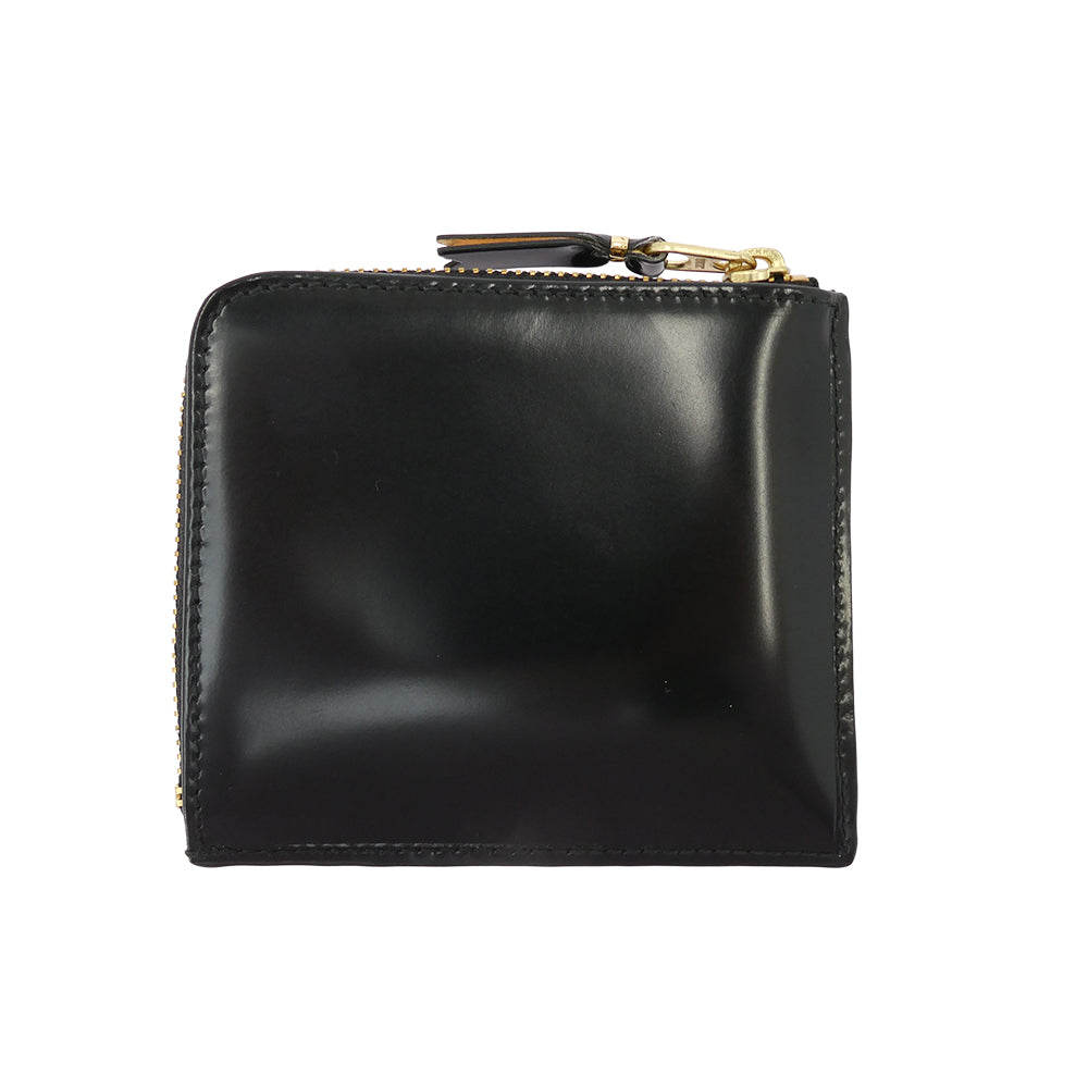 COMME des GARCONS コムデギャルソン SA3100MI CDG WALLET Mirror Inside ミラーインサイド L字ファスナー コンパクトウォレット 財布 ブラック系 ゴールド系【中古】