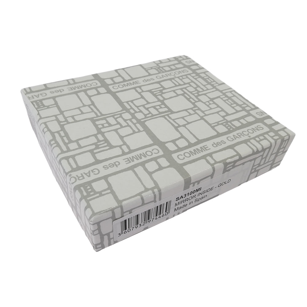 COMME des GARCONS コムデギャルソン SA3100MI CDG WALLET Mirror Inside ミラーインサイド L字ファスナー コンパクトウォレット 財布 ブラック系 ゴールド系【中古】