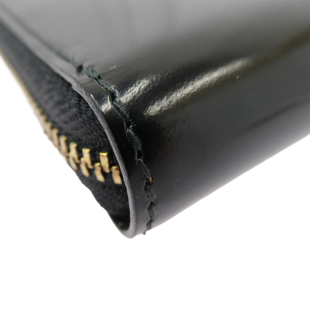 COMME des GARCONS コムデギャルソン SA7100MI MIRROR INSIDE ZIP WALLET GOLD ミラーインサイド ファスナー コンパクトウォレット 財布 ブラック系 ゴールド系【極上美品】【中古】