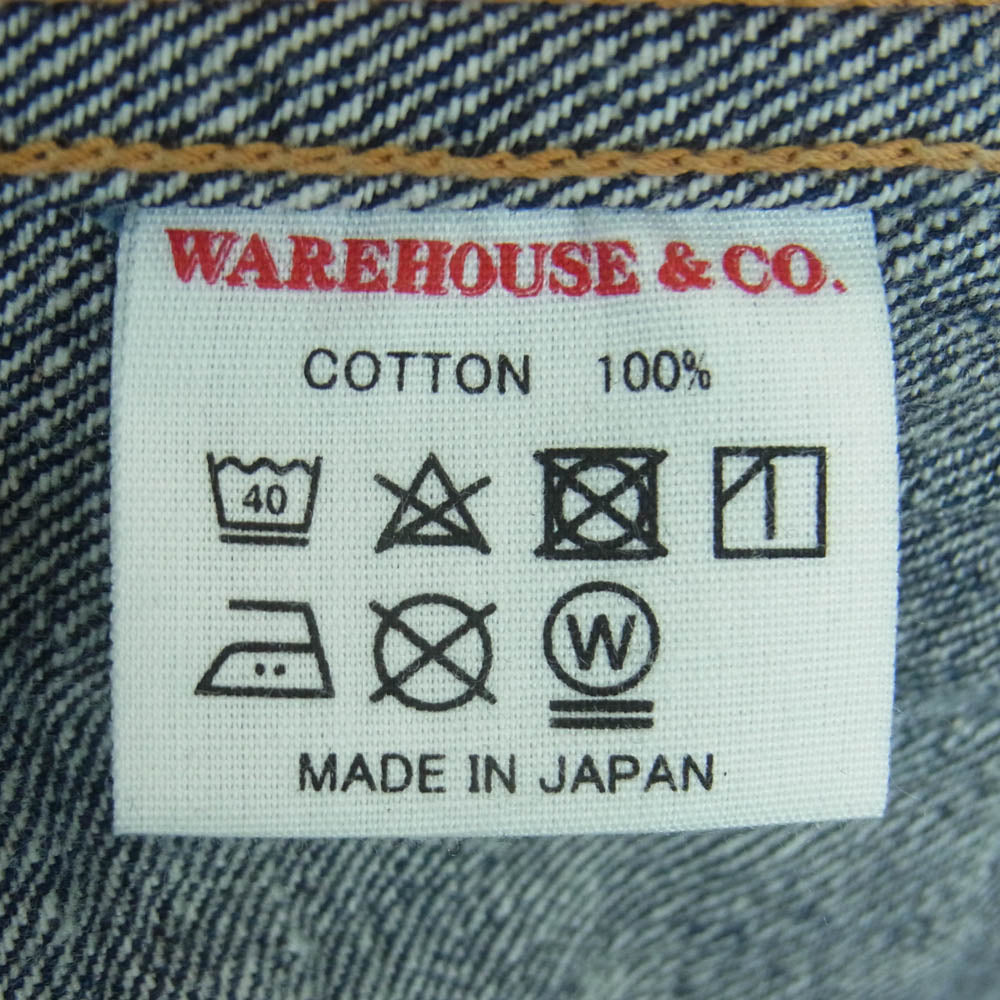 WAREHOUSE ウエアハウス 2010 DSB COWBOY JACKET WW II MODEL カウボーイ ジャケット 大戦モデル デニム インディゴブルー系 40【美品】【中古】