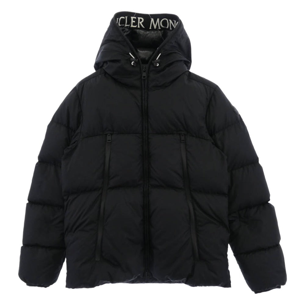 MONCLER モンクレール 20AW F20911B56900 モンクレールジャパンタグ MONTCLA GIUBBOTTO モンクラ ジップアップ ロゴ 刺繍 ラインテープ ダウン ジャケット ブラック系 2【中古】