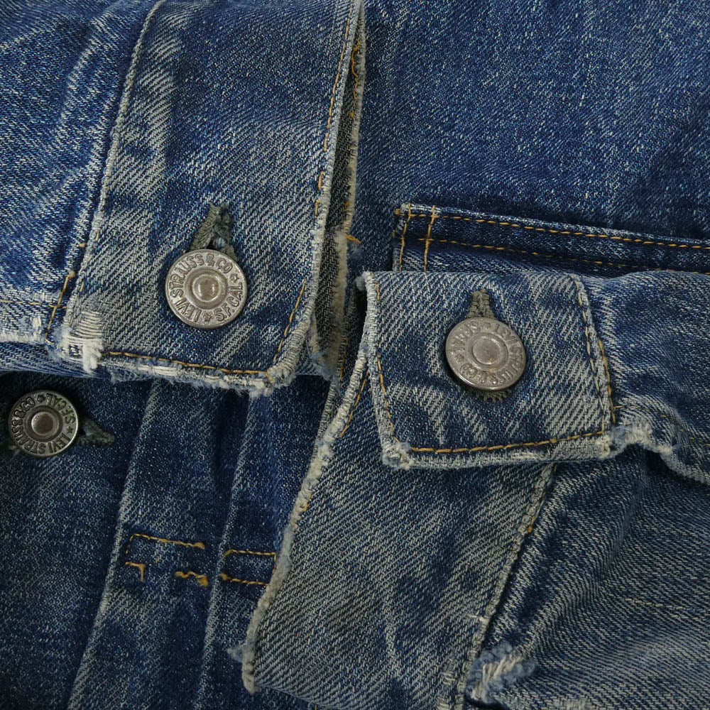 Levi's リーバイス VINTAGE ヴィンテージ 50s 60s セカンド 2nd 507XX BIGE ビックＥ 両面タブ ボタン裏刻印17 デニム ジャケット インディゴブルー系【中古】