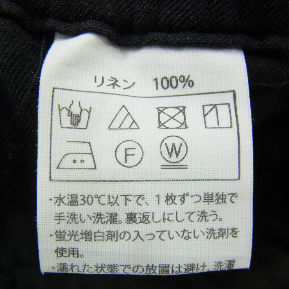 COOTIE クーティー 2 Tuck Easy Pants LINEN リネン 2タック イージー パンツ ブラック系 M【中古】