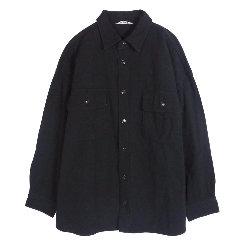COOTIE クーティー コットン オーバーサイズ シャツ ブラック系 M【中古】