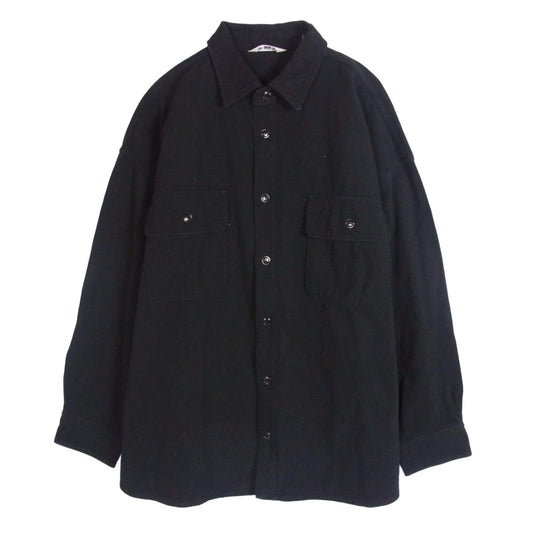 COOTIE クーティー コットン オーバーサイズ シャツ ブラック系 M【中古】