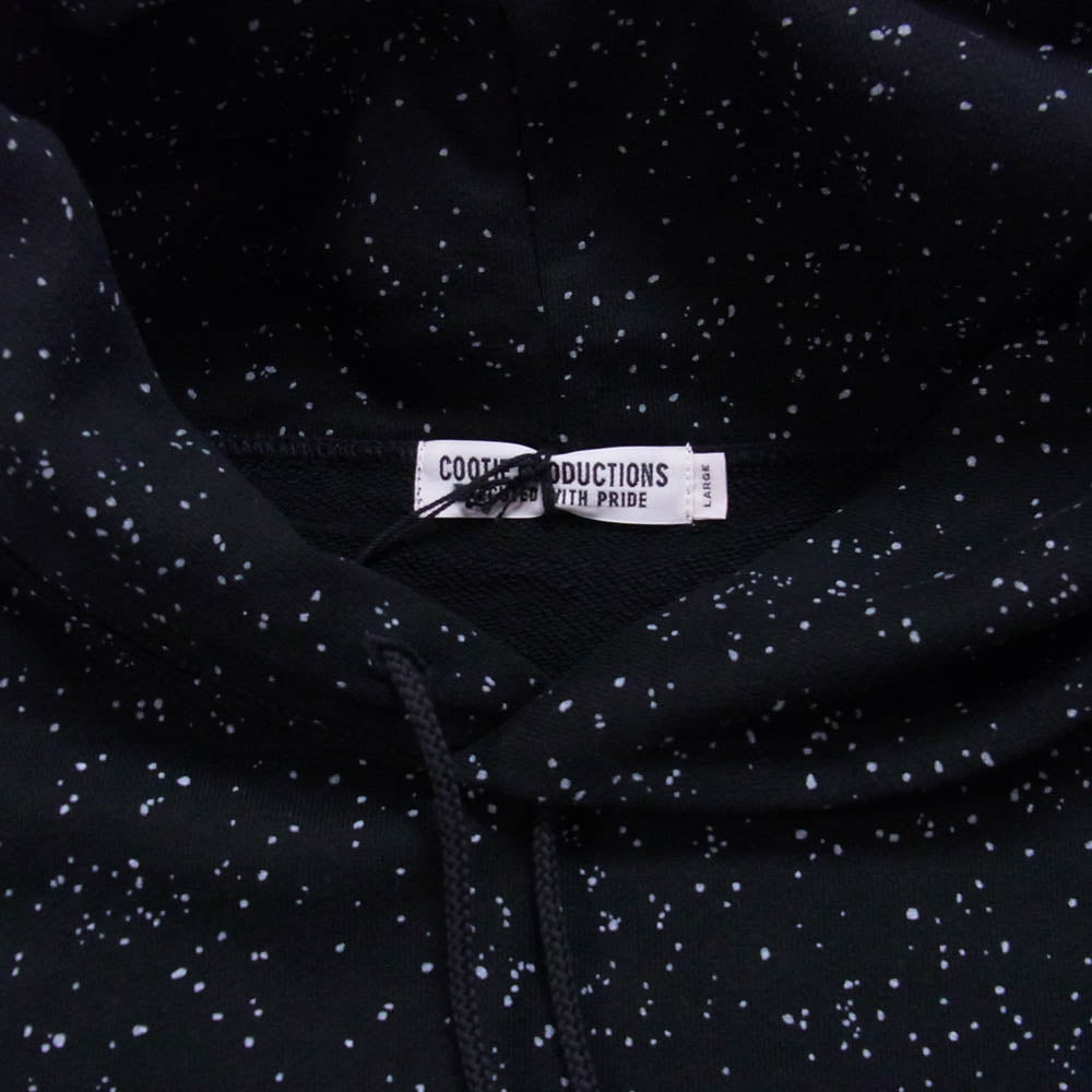 COOTIE クーティー CTE-21S343 Splatter Print Pullover Parka スウェット パーカ ブラック系 L【極上美品】【中古】