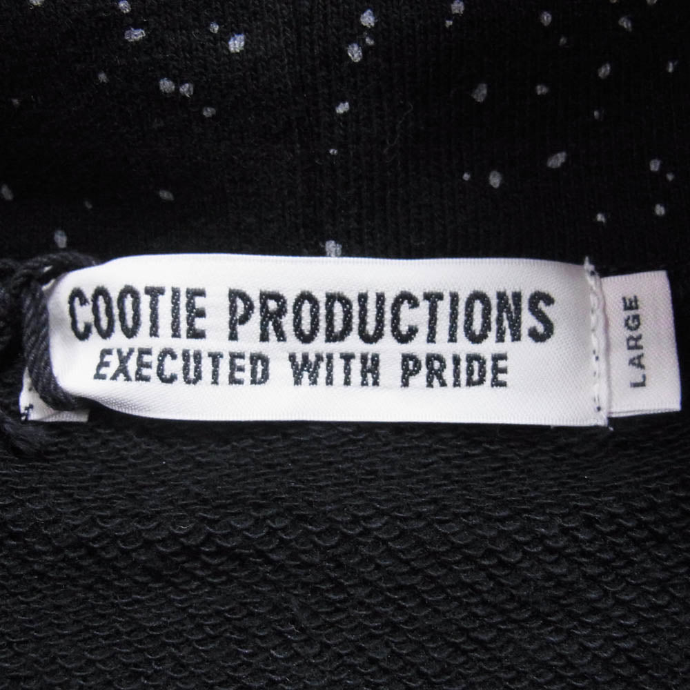 COOTIE クーティー CTE-21S343 Splatter Print Pullover Parka スウェット パーカ ブラック系 L【極上美品】【中古】
