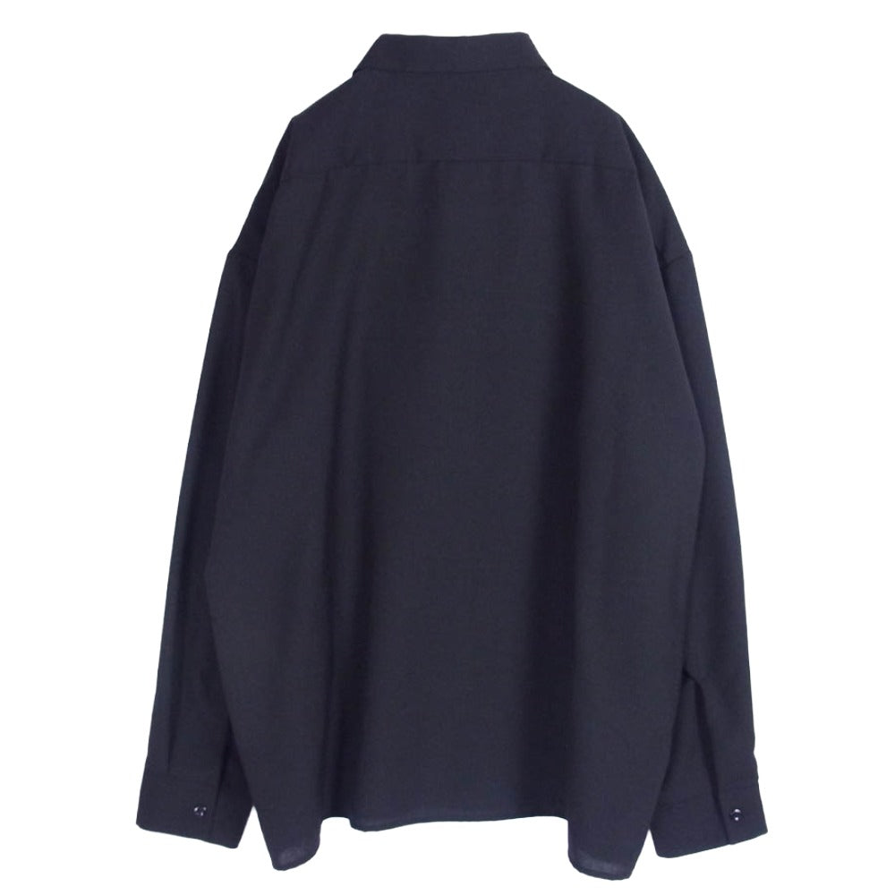 COOTIE クーティー T/W WORK L/S SHIRT ポリエステル ウール ワーク シャツ ブラック系 L【中古】