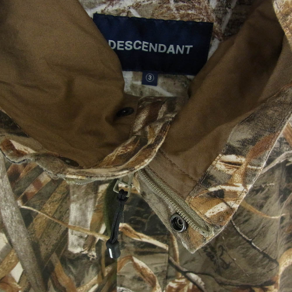 DESCENDANT ディセンダント BELLY PULL OVER JACKET CAMO プルオーバー ジャケット カーキ系 3【中古】