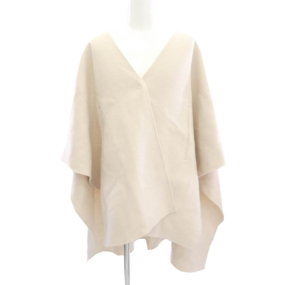 iCB アイシービー ウールカシミヤ リバー ポンチョ ベージュ系 4【中古】