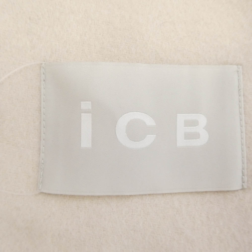 iCB アイシービー ウールカシミヤ リバー ポンチョ ベージュ系 4【中古】