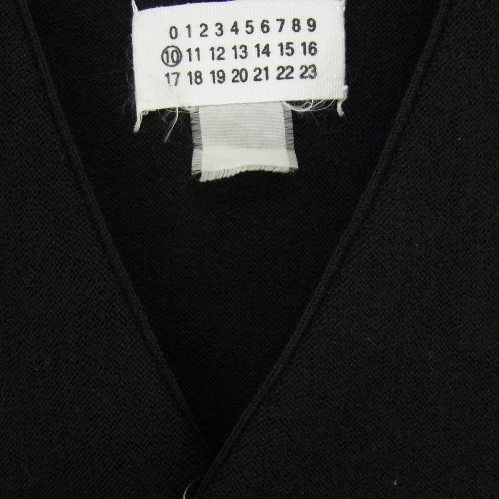 MAISON MARGIELA メゾンマルジェラ 10ライン 四つタグ ニット ベスト ジレ カーディガン ブラック系 サイズ表記無【中古】