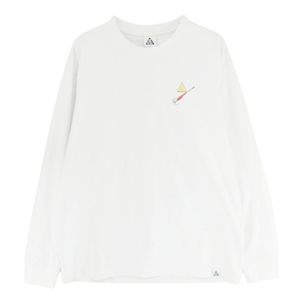 NIKE ナイキ FQ3728-121 ACG NRG DF TROUT L/S TEE トラウト ロゴプリント 長袖 Tシャツ ホワイト系 S【美品】【中古】