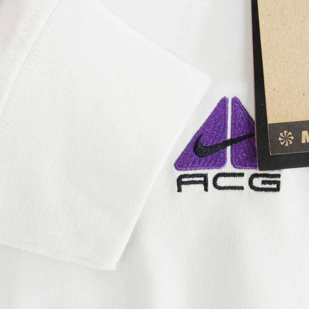 NIKE ナイキ DR7754-122 ACG LS LBR TEE LUNGS SUMMIT ロングスリーブ ロゴ刺繍 クルーネック 長袖 Tシャツ ホワイト系 S【極上美品】【中古】