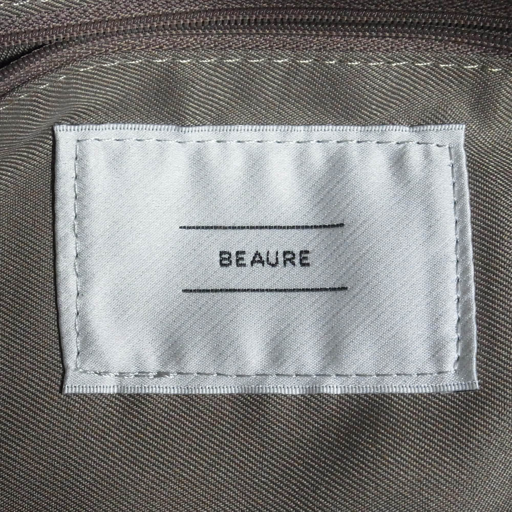Beaure ビューレ QZ1972 Ray BEAMS別注 2WAY レザー トート バッグ ブラック系【中古】
