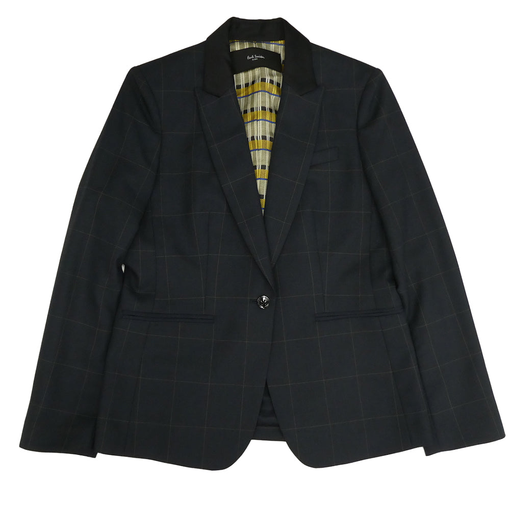 Paul Smith ポール・スミス ウール チェック セットアップ スーツ ネイビー系 42【美品】【中古】