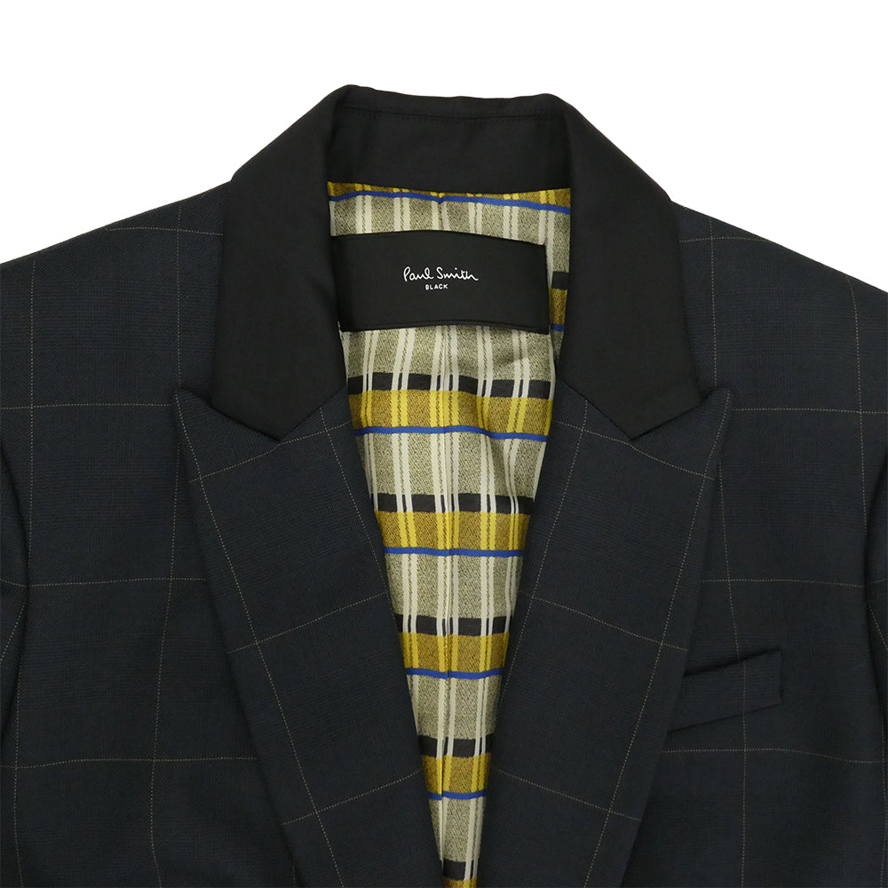 Paul Smith ポール・スミス ウール チェック セットアップ スーツ ネイビー系 42【美品】【中古】