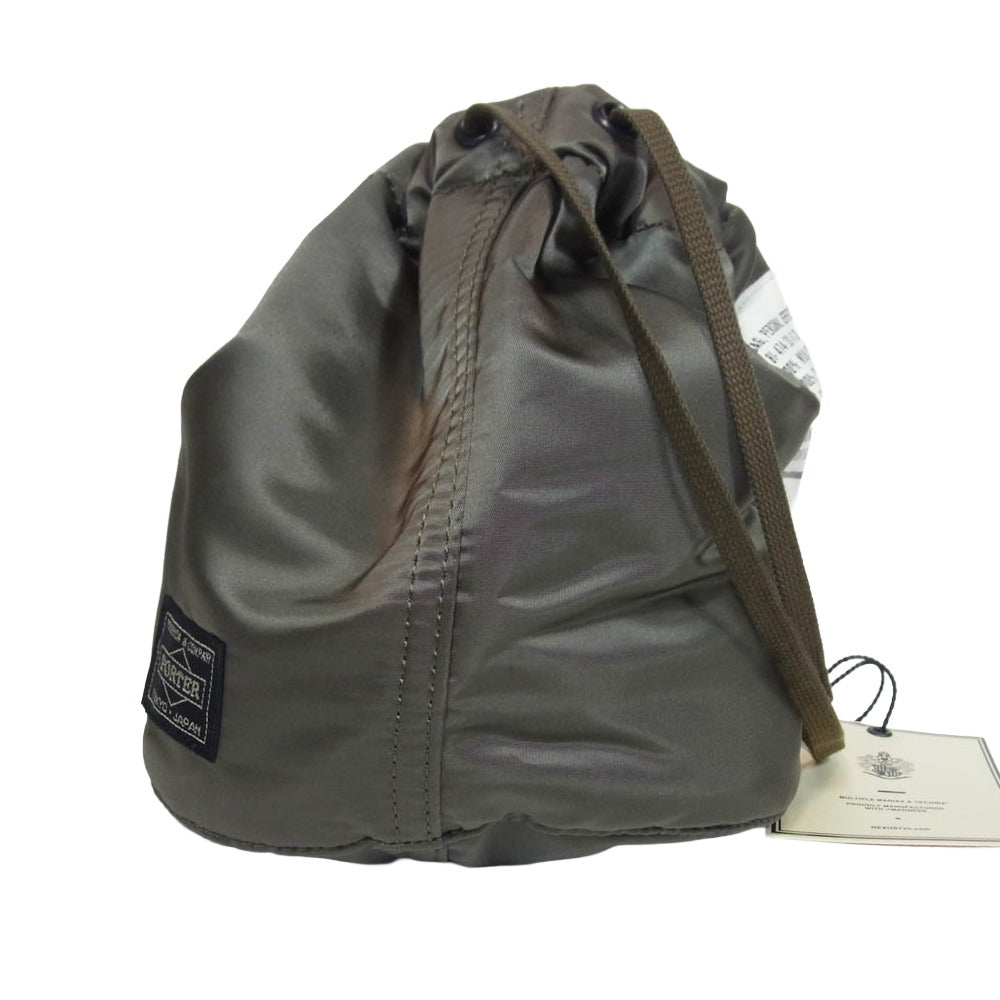 PORTER ポーター nexusⅶ ネクサスセブン 巾着 バッグ カーキ系【中古】
