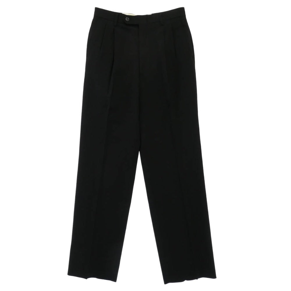 Christian Dior クリスチャンディオール CD6441 CD6791 MONSIEUR ムッシュ ウール ダブルブレスト ジャケット 2タック スラックスパンツ セットアップ ブラック系 A5/92-79-170【中古】