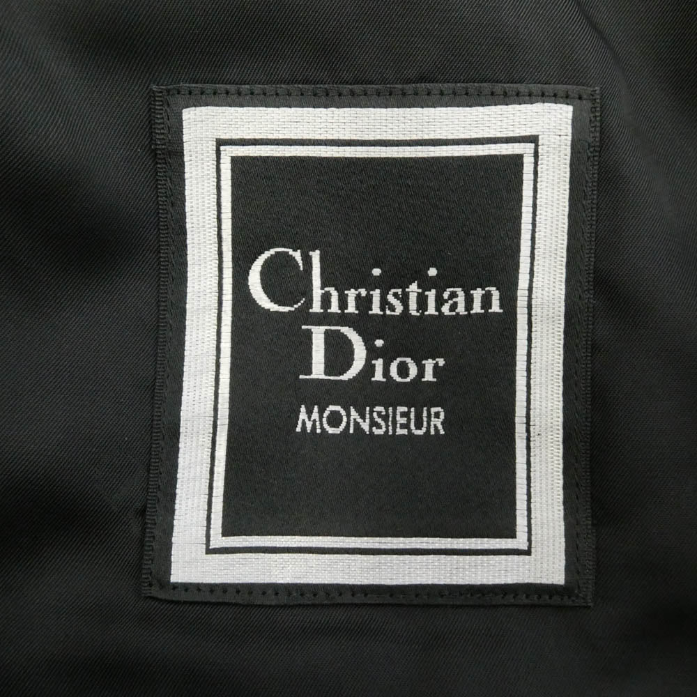 Christian Dior クリスチャンディオール CD6441 CD6791 MONSIEUR ムッシュ ウール ダブルブレスト ジャケット 2タック スラックスパンツ セットアップ ブラック系 A5/92-79-170【中古】