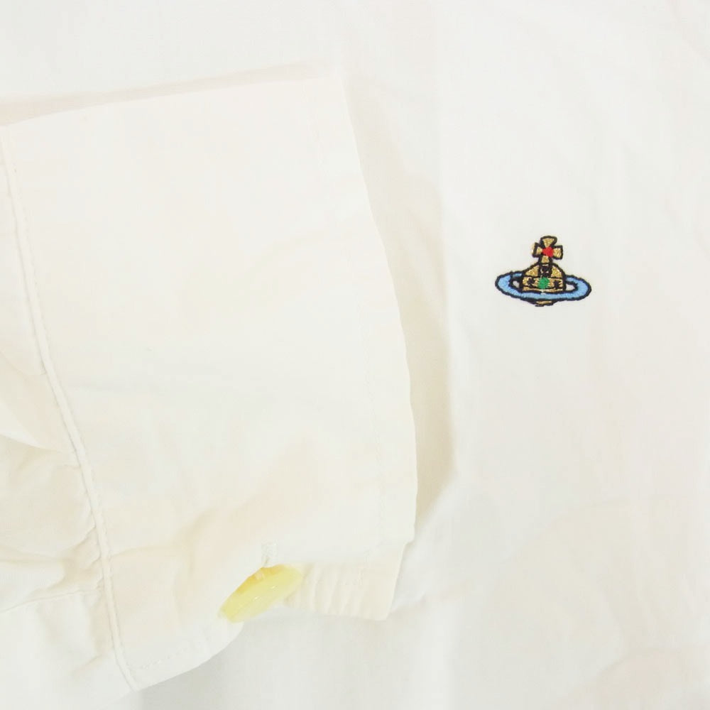 Vivienne WestwoodMAN ヴィヴィアンウエストウッドマン オーブ刺繍 Aライン シルエット 長袖 シャツ ホワイト系 2【中古】