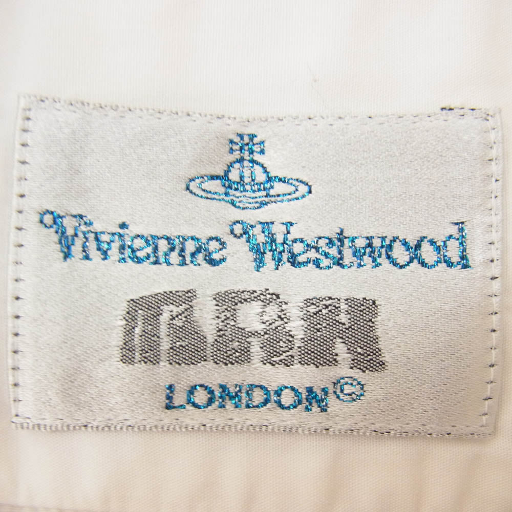 Vivienne WestwoodMAN ヴィヴィアンウエストウッドマン オーブ刺繍 Aライン シルエット 長袖 シャツ ホワイト系 2【中古】