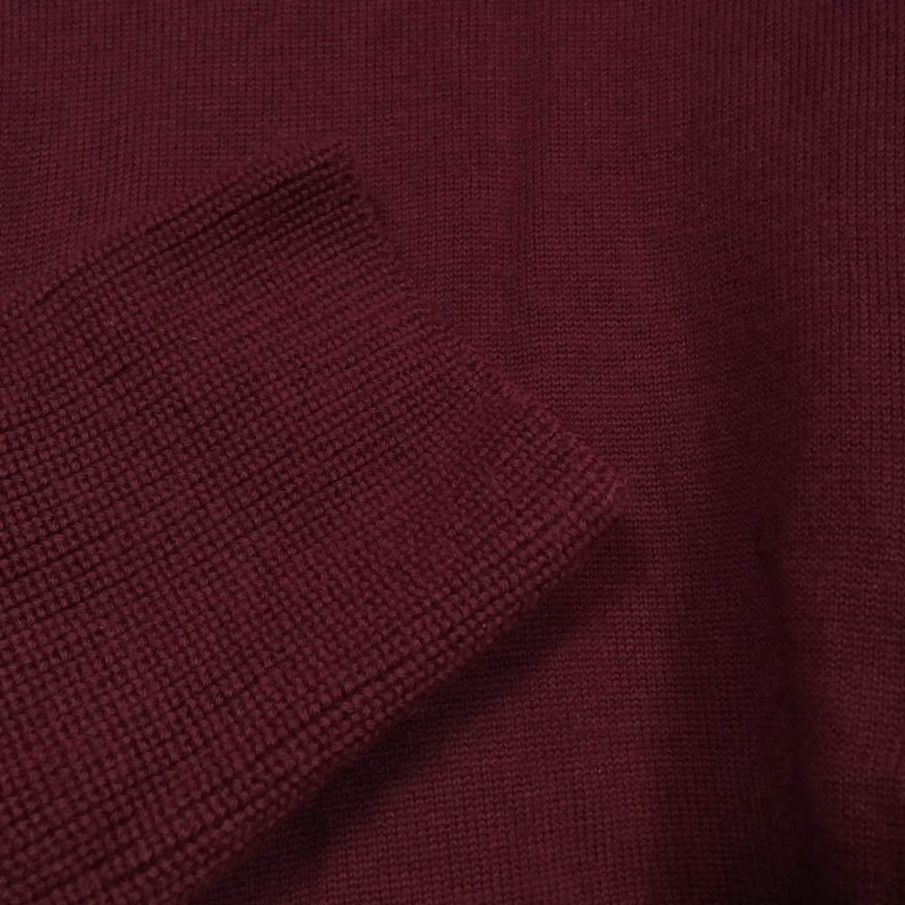 COMME des GARCONS コムデギャルソン D-TK9210 90s Archive フランス製 COMME DES GARCONS SHIRT アーカイブ 2パターン編み コンビ ニット エンジ系 M【中古】