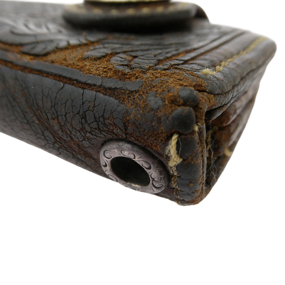 SAAD サード カービング レザー インディアン コンチョ ロングウォレット 長財布 ブラウン系【中古】