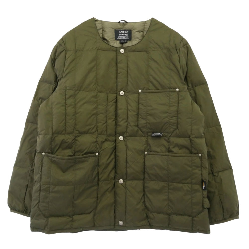 タイオン NA2504 Cordura Work Crew Neck Down Jacket コーデュラ ワーク クルーネック ダウン ジャケット カーキ系 S 3XL【中古】