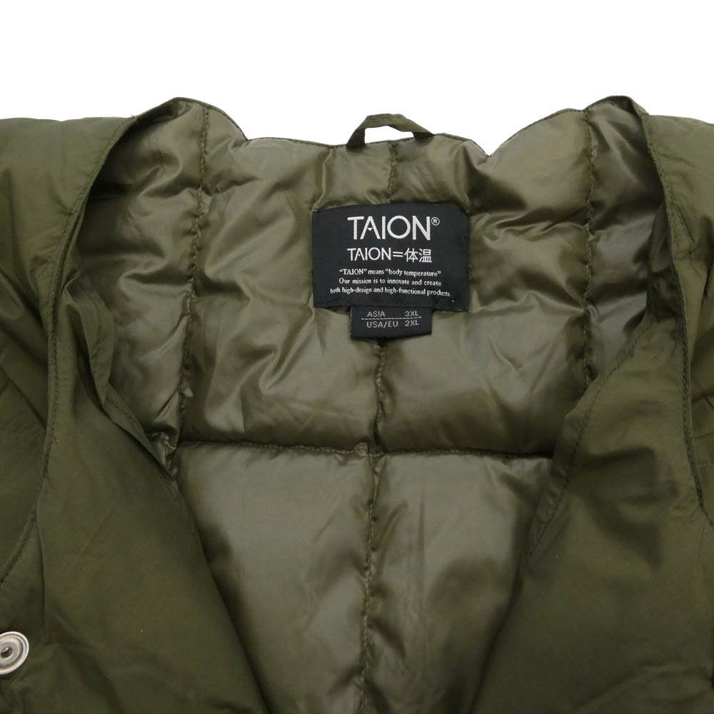 タイオン NA2504 Cordura Work Crew Neck Down Jacket コーデュラ ワーク クルーネック ダウン ジャケット カーキ系 S 3XL【中古】