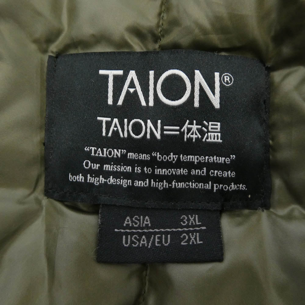 タイオン NA2504 Cordura Work Crew Neck Down Jacket コーデュラ ワーク クルーネック ダウン ジャケット カーキ系 S 3XL【中古】