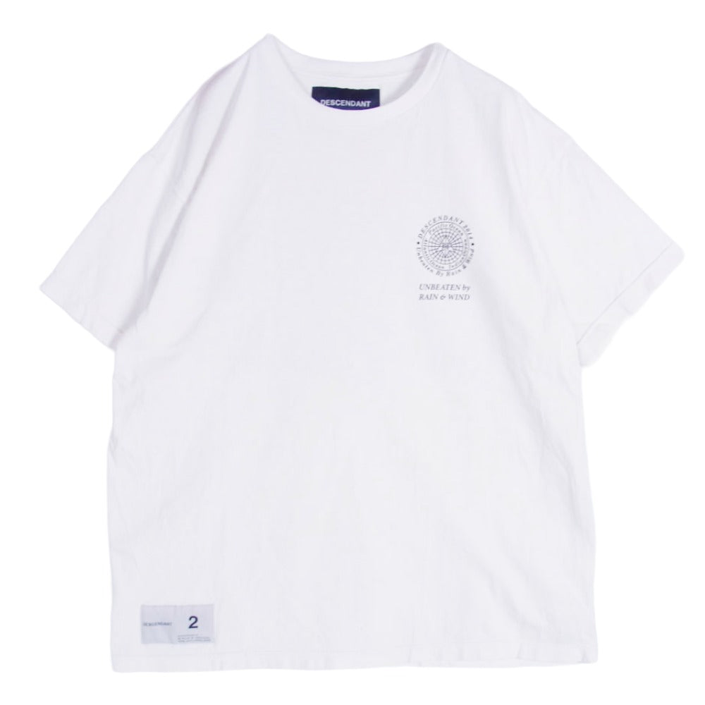 DESCENDANT ディセンダント 24SS 241ATDS-STM13S STERN SS スターン ロゴ プリント 半袖 Tシャツ ホワイト系 2【中古】