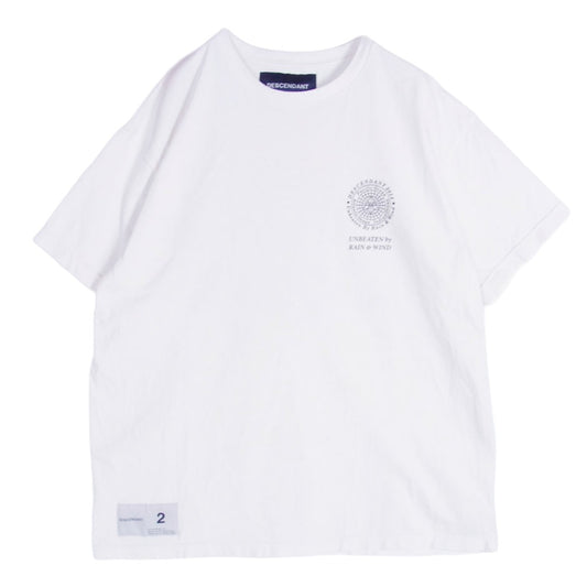 DESCENDANT ディセンダント 24SS 241ATDS-STM13S STERN SS スターン ロゴ プリント 半袖 Tシャツ ホワイト系 2【中古】