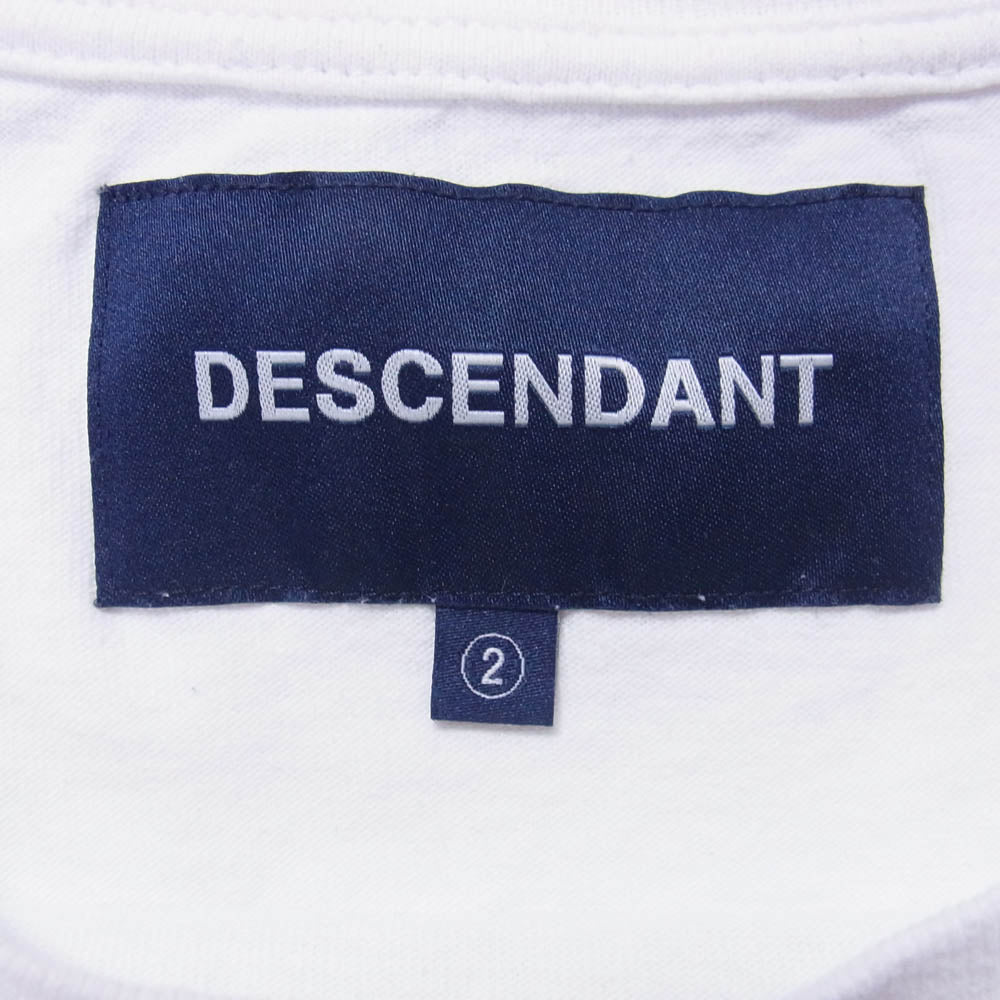 DESCENDANT ディセンダント 24SS 241ATDS-STM13S STERN SS スターン ロゴ プリント 半袖 Tシャツ ホワイト系 2【中古】