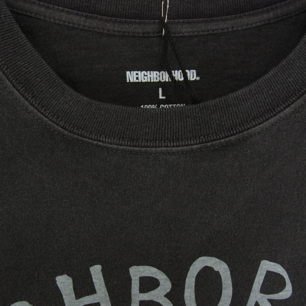NEIGHBORHOOD ネイバーフッド 26SS 261PCNH-ST11 NH . TEE SS-11 インセンスチャンバー プリント 半袖 Tシャツ ブラック系 L【極上美品】【中古】