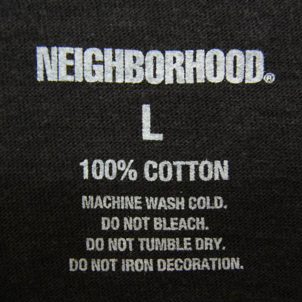 NEIGHBORHOOD ネイバーフッド 26SS 261PCNH-ST11 NH . TEE SS-11 インセンスチャンバー プリント 半袖 Tシャツ ブラック系 L【極上美品】【中古】