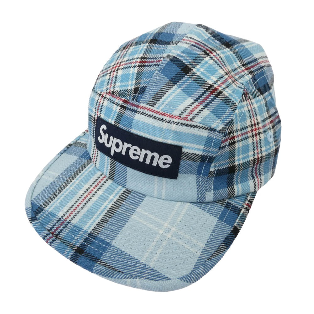 Supreme シュプリーム 25AW x Lochcarron Camp Cap ロッカロン キャンプ キャップ 帽子 ブルー系【極上美品】【中古】