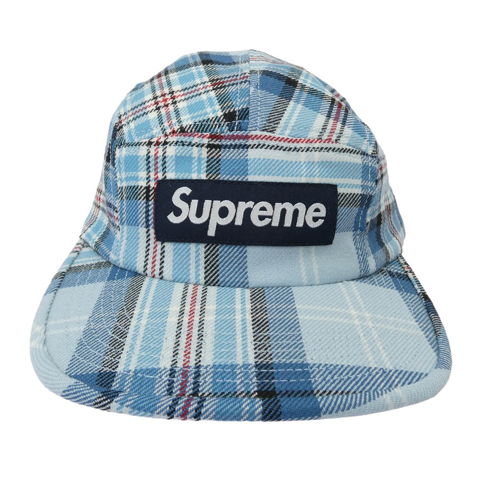 Supreme シュプリーム 25AW x Lochcarron Camp Cap ロッカロン キャンプ キャップ 帽子 ブルー系【極上美品】【中古】
