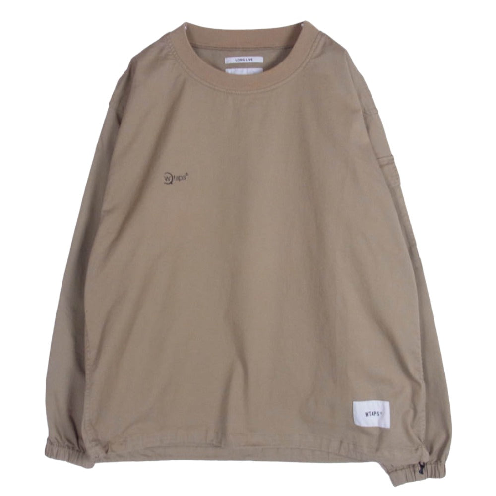 WTAPS ダブルタップス 21AW 212BRDT-SHM05 COTTON TWILL SMOCK LS コットンツイル プルオーバー クルーネック 長袖 スモック ベージュ ベージュ系 X02【中古】